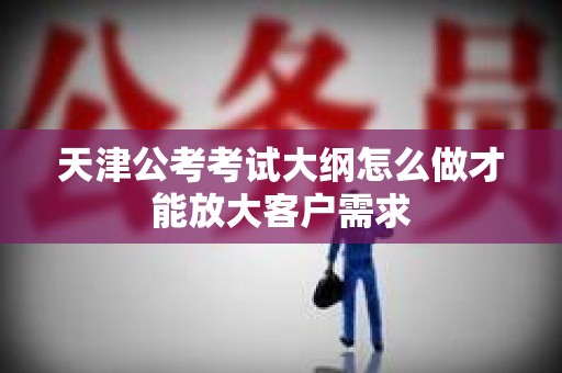 天津公考考试大纲怎么做才能放大客户需求