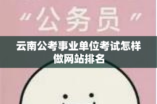 云南公考事业单位考试怎样做网站排名